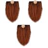 Gnome Beard for Crafts 3Pcs DIY Beards with Wooden Ball Noses, Plush Beard, Christmas Elf Set Faux Fur Dwarf Handmade Doll Decorations Nose