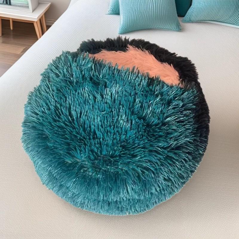 Zimowe Ciepłe Półzamknięte Pluszowe Legowisko dla Kota i Psa