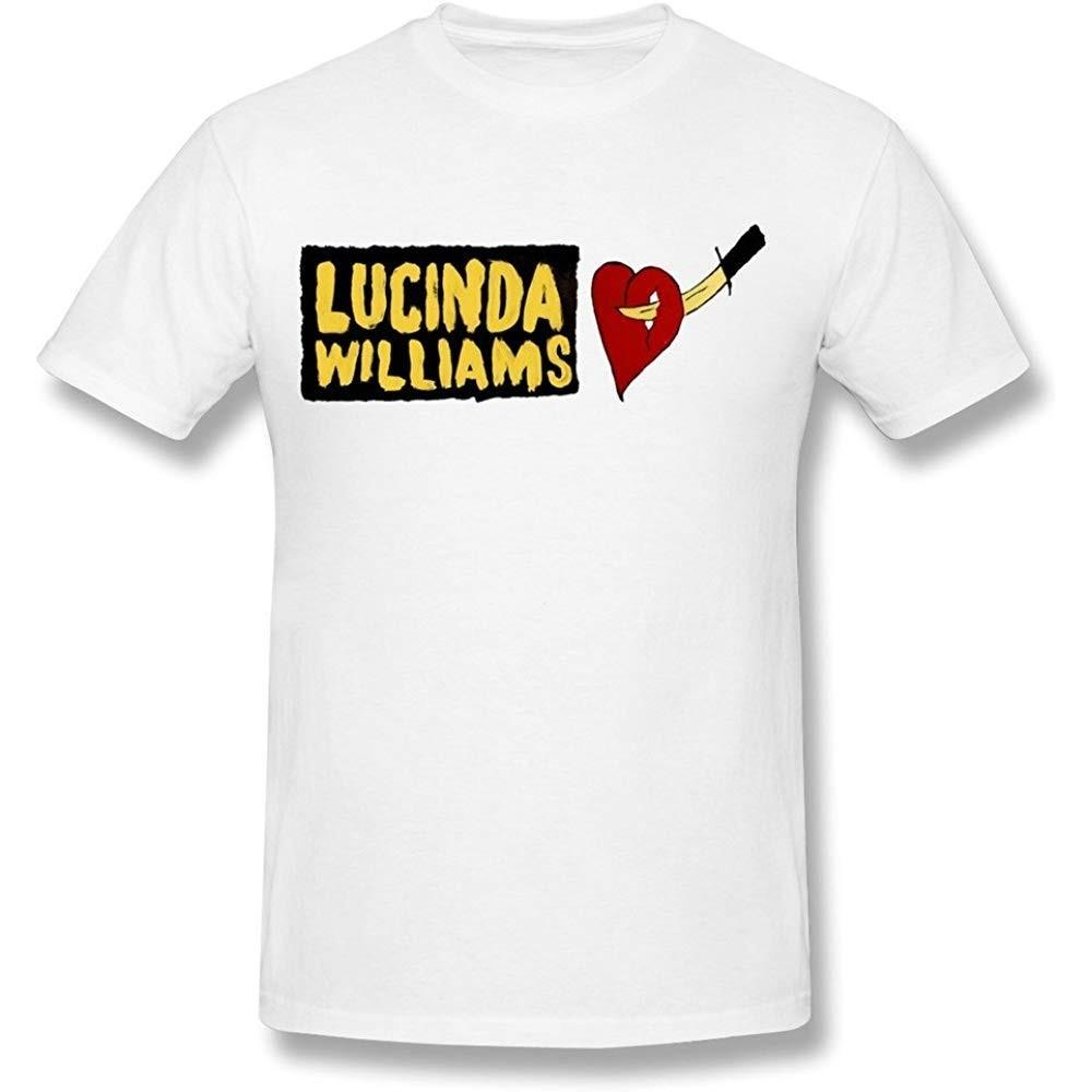 Men#039;s Lucinda Williams Logo White Cotton TShirt S5XL T345 Unisex T-Shirt XXL