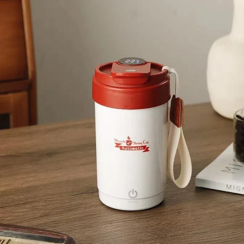 Fully Automatic Magnetic Stirring Cup, Smart Cup with Temperature Display, and Built-in Self-stirring Mechanism