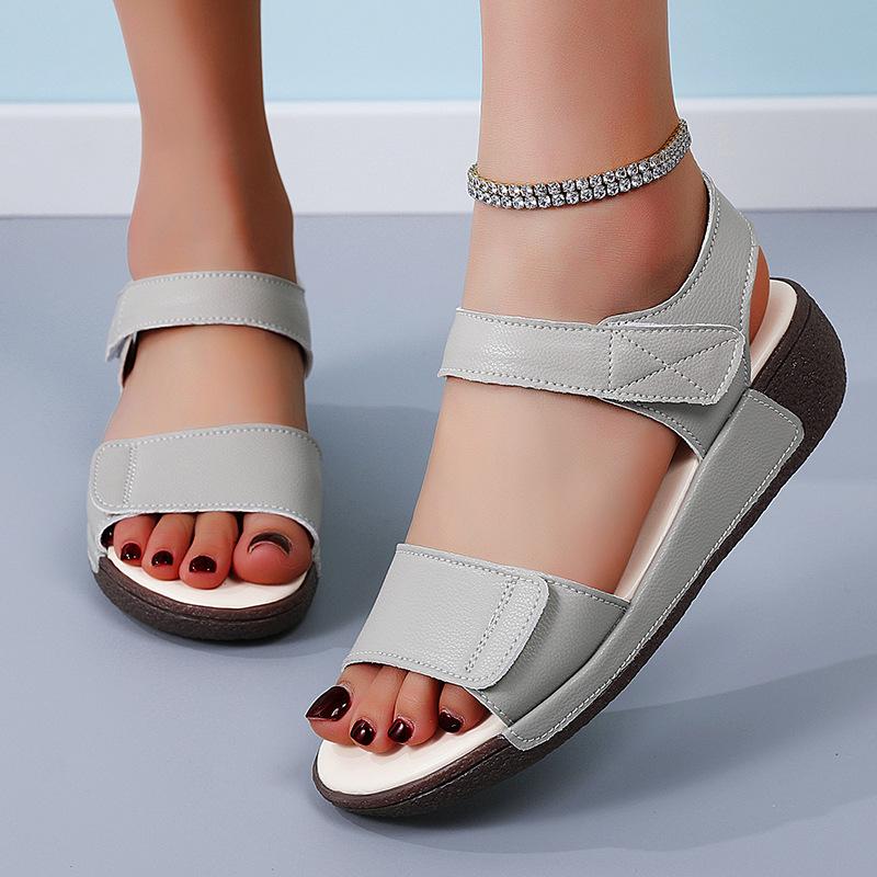 Fashion 2025 Summer New Roman Sandals Womens Comfortable Soft-Soled Casual Shoes Wedge Heel Platform Sandals Womens Large Size 35-43