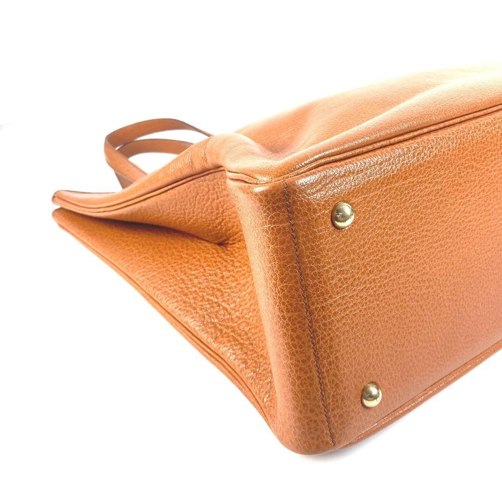 HERMES gallop Shoulder Bag, Vertical, Shoulder Bag Tote Bag Leather Gold Brown