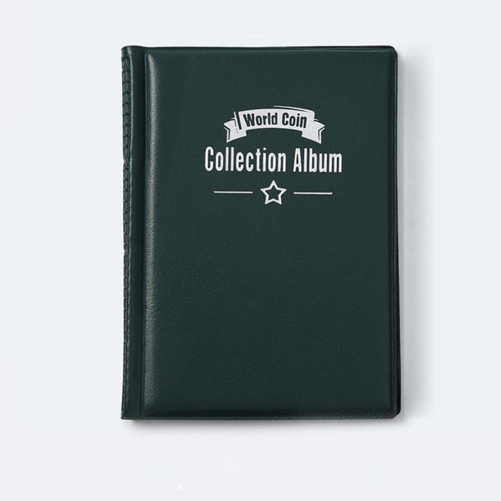 Artificial PU Leather Coin Collection Holder 120 Pockets Penny Album Gifts Coin Collection Album 10 Pages