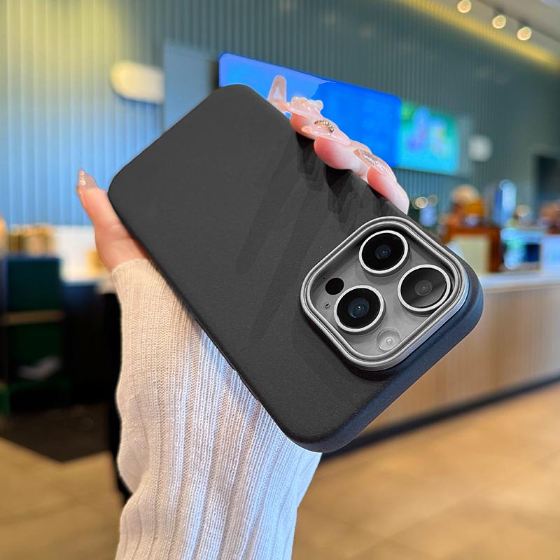 Luxury Matte Sandstone Soild Color Case for iPhone 16 16E 15 14 Plus 13 12 11 Pro Max Soft Silicone Shockproof Bumper Cover Capa
