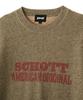 Schott Salt and Pepper Sweat, American Original, Men's, Size XL, 040, Beige, 782-5132003