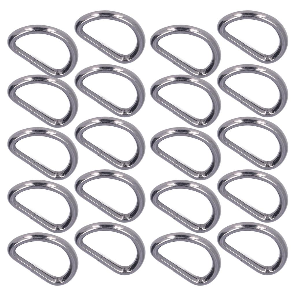 20Pcs D Rings 4x38x23mm Strong Structure Widely Used Elegant Appearance DIY Crafts for Bags Wallets