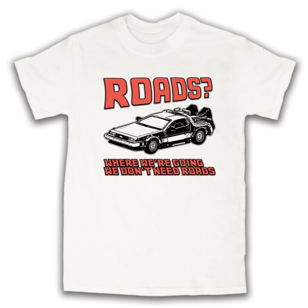 Trička 2025 se v létě dobře prodávají ZPÁTKY DO BUDOUCNOSTI Film DELOREAN ROADS Auto Trička z čisté bavlny pro muže a ženy