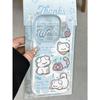 Transparent Soft Cartoon Puppy Phone Case for Apple 12/13/14/15/16 Pro Max and 15 Plus