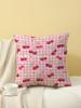 Housse de coussin imprimé cerises et vichy, Housse de coussin pour canapé, chambre, salon, canapé, lit, chaise de bureau, décoration intérieure