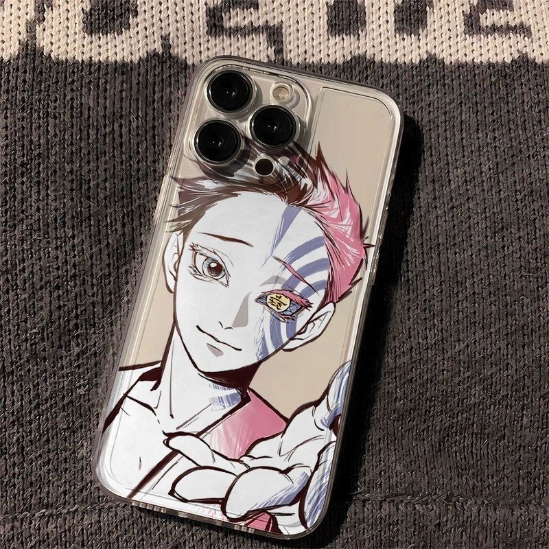 

Demon Slayer Nezuko & Akaza Sketch Clear TPU Phone Case For IPhone 15 Pro Max & Samsung Galaxy S24 Ultra, Shockproof Cover iPhone 13 PRO MAX чёрный