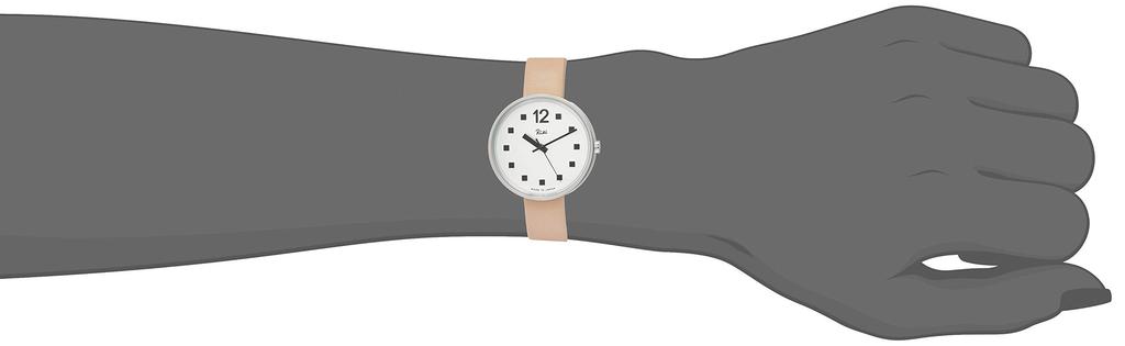 Riki náramkové hodinky Riki Watanabe Design Public Clock Motiv Made in Japan AKQK460 Béžová [hodinky Seiko] Dámské