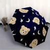 1pc Teddy Bear Night Sky Pattern Automatic Open/close Folding Umbrella, Compact Portable Travel Umbrella, Perfect Birthday/Christmas, Cute U