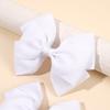 2Pcs Minimalist Solid Ribbon Bow Hairpin Grosgrain Barrettes Handmade Simple Everyday  Kids Headwear Accessories For Women Girls