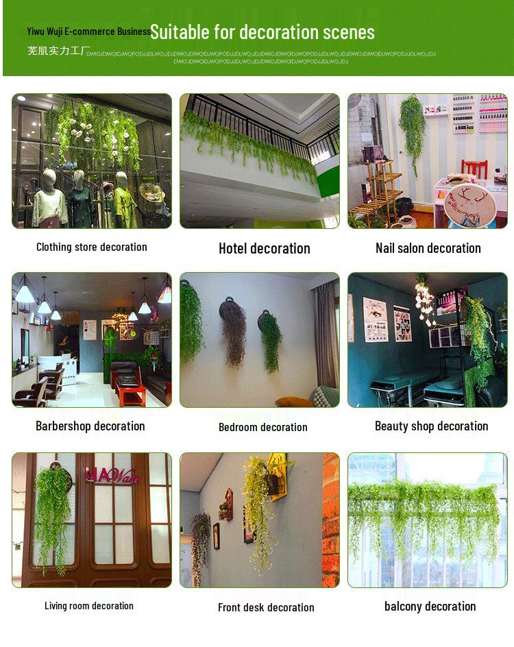 Wisteria Vine Artificial Silk Flower Wall Hanging for Indoor Decoration