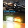 LUMENIX Grille Strobe Light Kits for Trucks, 12-LED Surface Mount Ultra Slim Emergency Hazard Warning Lights Head for Construction Vehicles Cars -