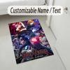 Personalized Crystal Velvet Carpet,Jujutsu Kaisen Custom Printed Name, Plush Area Rug For Home Indoor Decor