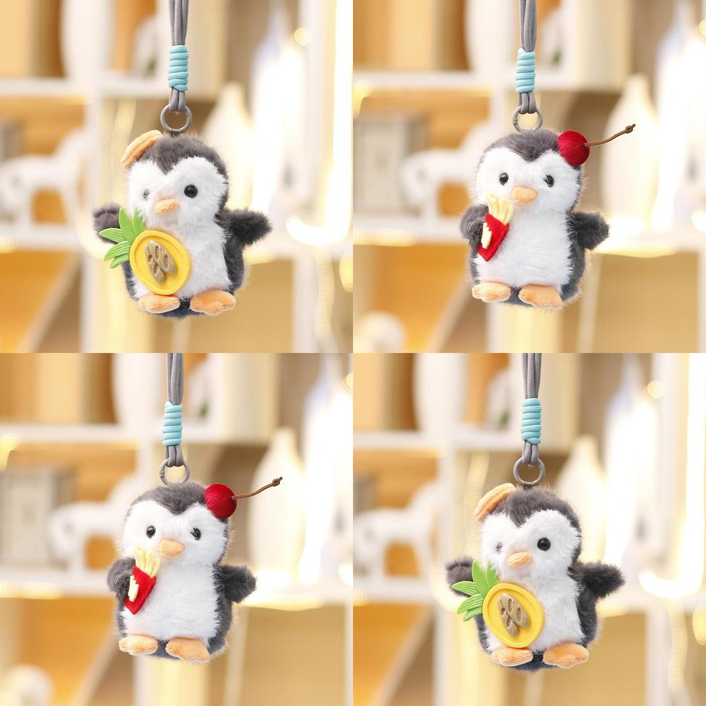 Cute Penguin Stuffed Animal Doll With Pp Cotton Filling For Kids Gift And Bag Accessory