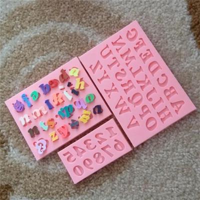3 Pièces Lettres Moule à Sucre en Silicone Moule à Chocolat Moule en Argile Outils de Cuisson pour Gâteau