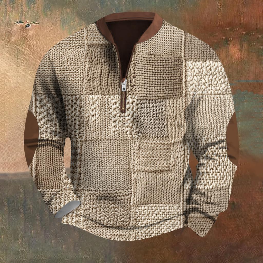 Men's Retro Casual Gradient Printed Sweatshirt