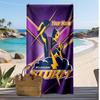 Melbourne Storm Custom Beach Towel, Print Your Name Text Lightweight Absorbent Towel for Swimming Travel