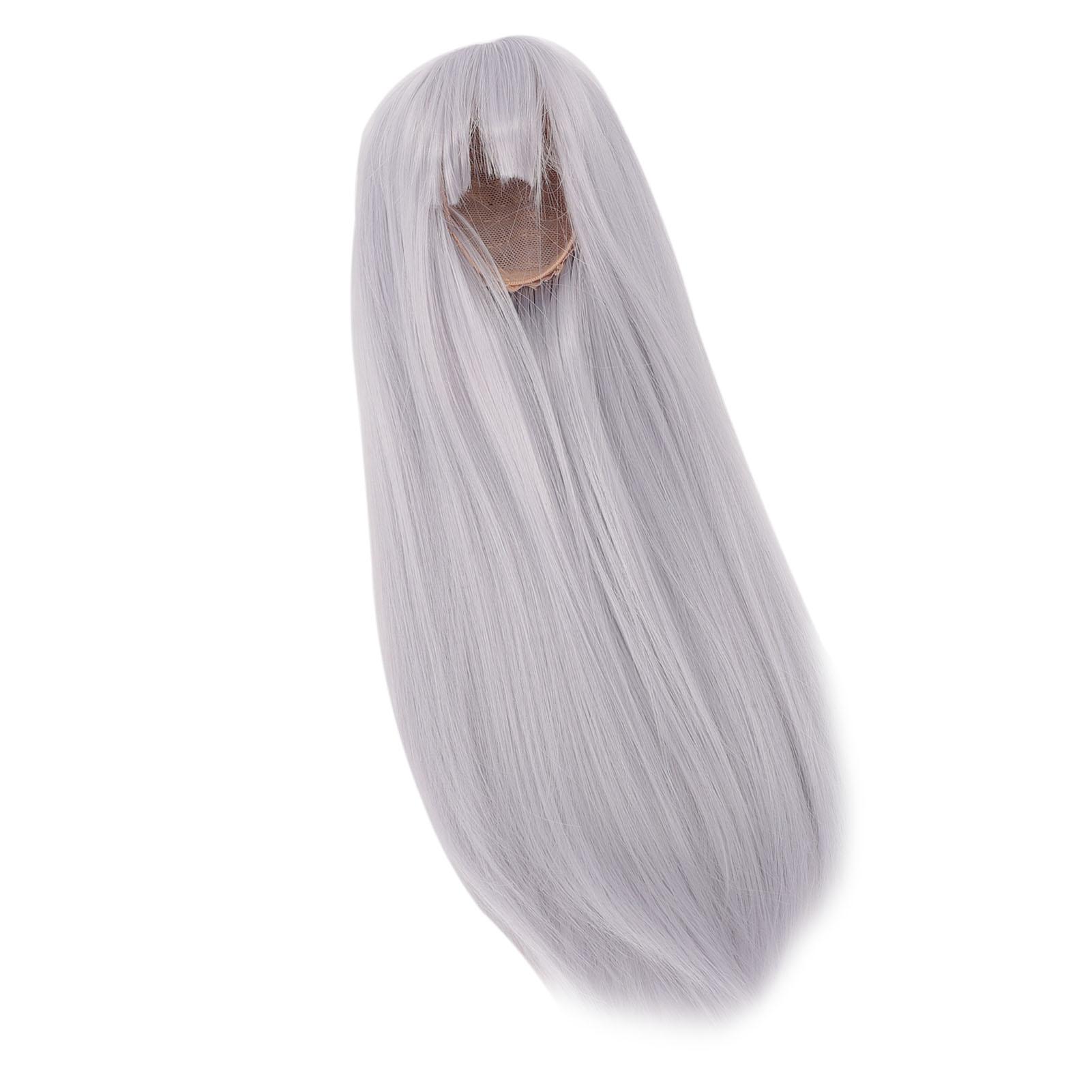 

14 париков для кукол 7-8 дюймов, сделай сам, имитация кожи головы, высокотемпературный шелковый шарнирный парик для кукол, длинный синий