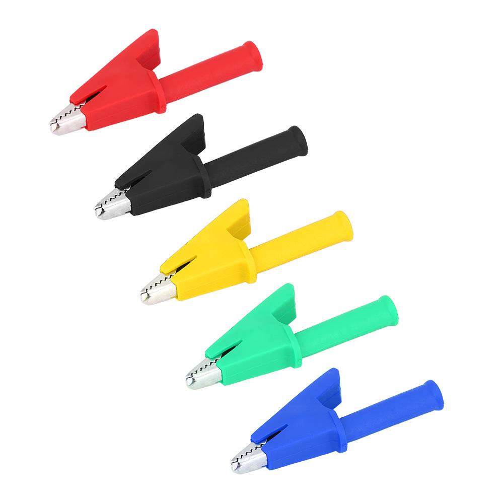 10pcs Insulated Alligator Clip to 4mm Banana Jack HV Test 1000V 30A