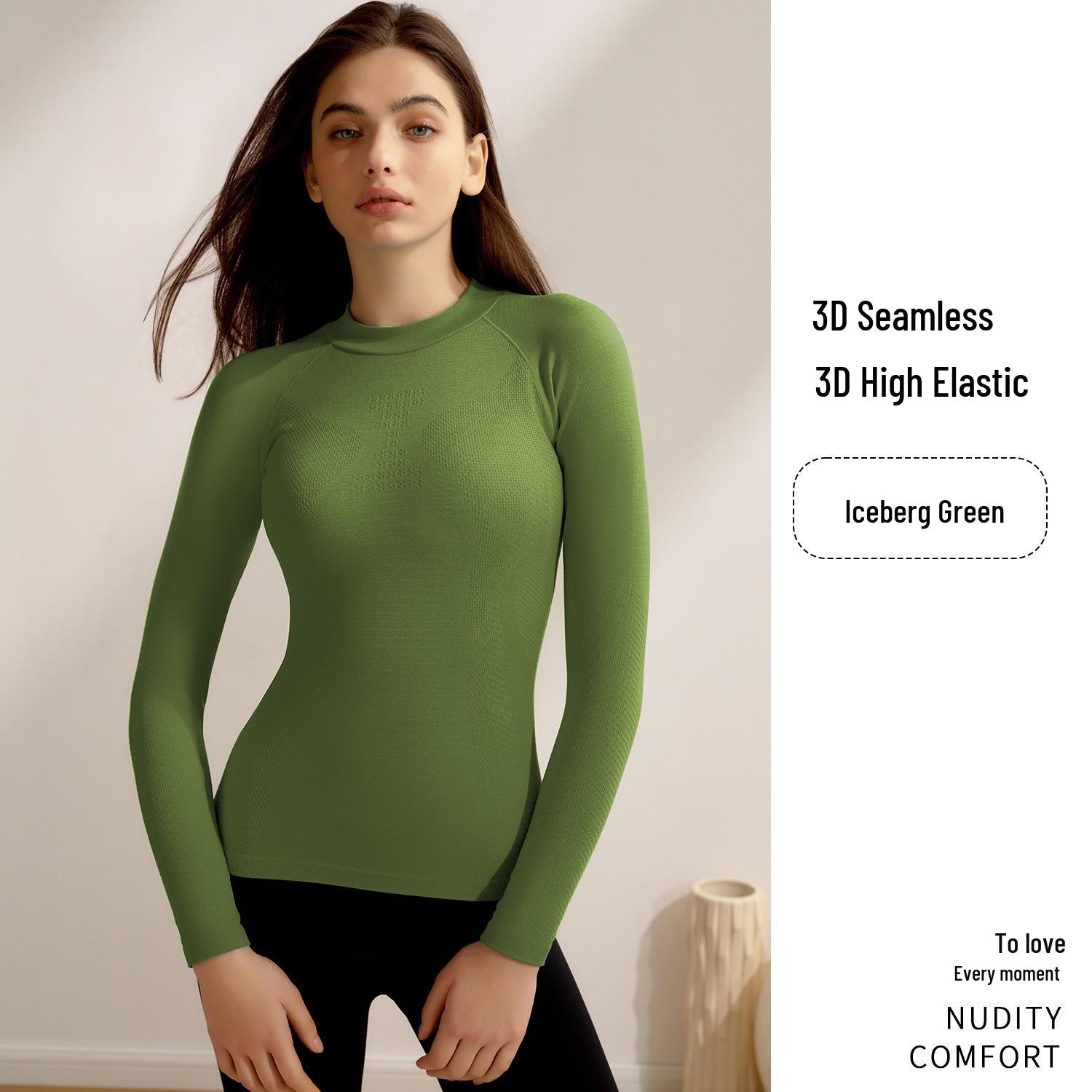 Женская slimming быстросохнущая высокоэластичная спортивная одежда для йоги с длинным рукавом L