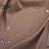 Fine Workmanship Necklace Women Rhinestones Angle Wing Shape Pendant Choker