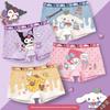Class A Pure Cotton Girls' Cartoon Boxer Briefs - Breathable, Antibacterial Underwear for Small to Large Children