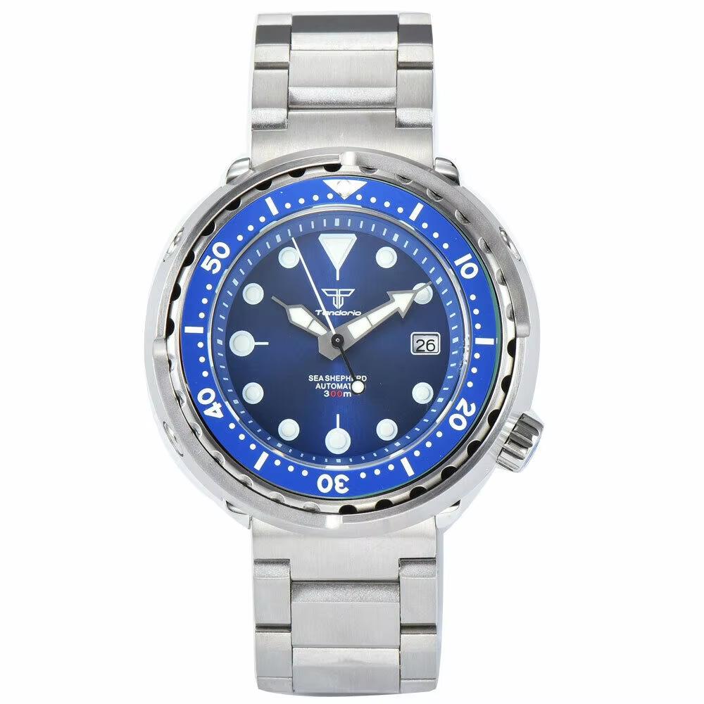 Tandorio 46.5mm 30ATM Diving Watches For Men NH35A Movement Automatic Mechanical Stainless Steel Wristwatch Sapphire Glass Solid