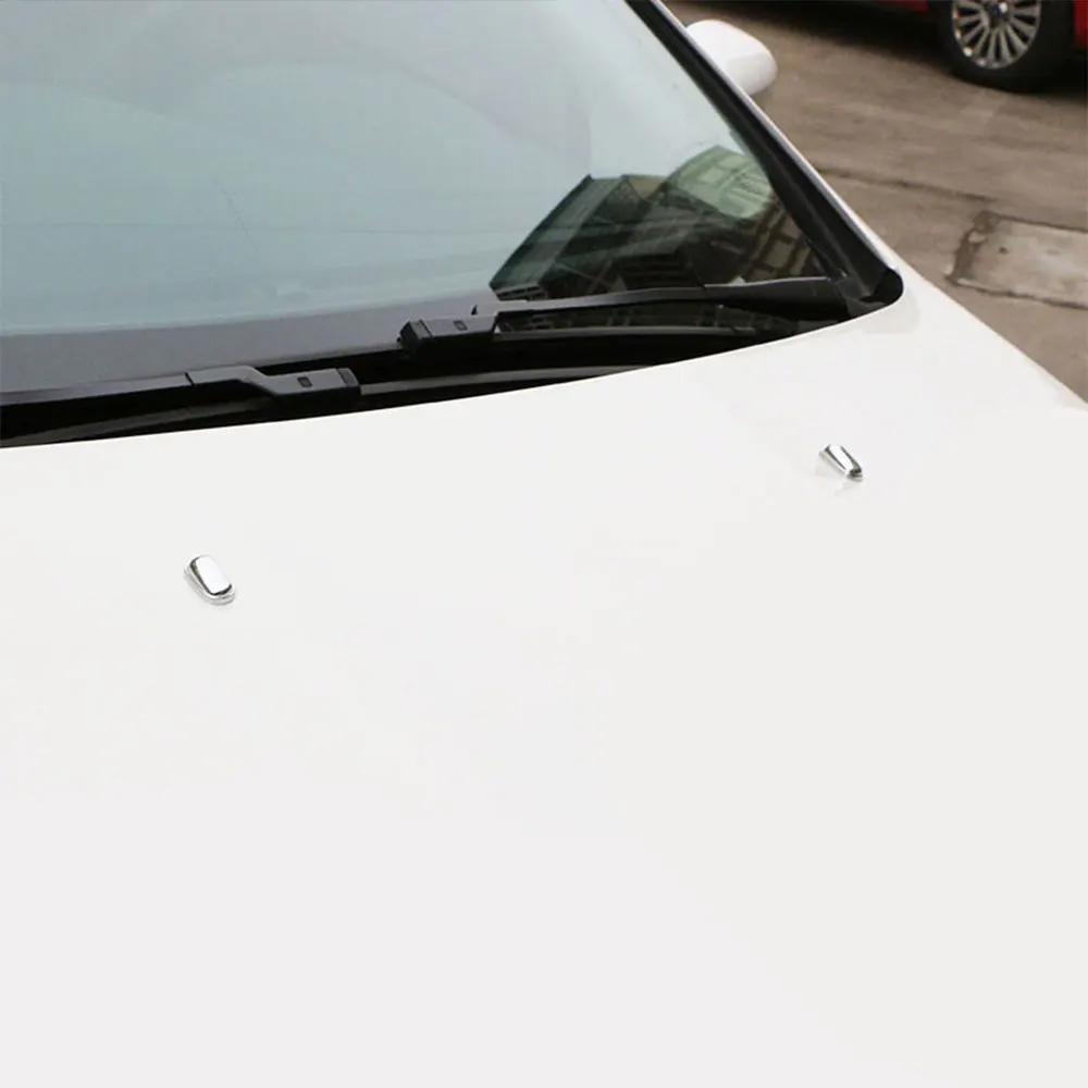 For Ford Fiesta MK7 2009 - 2016 Front Window Water Spray Nozzle Cover 2Pcs Washer Nozzle Cap Sticker Accessories
