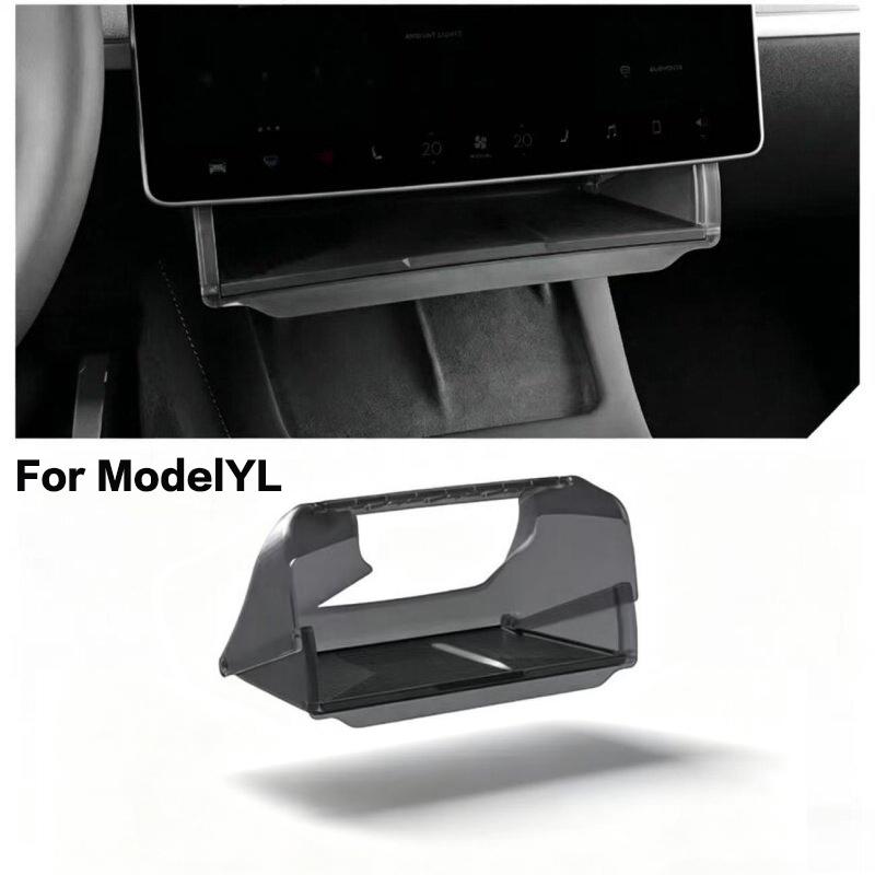 For Model Y/3 Highland Model Y Juniper Hidden Storage Box Organizer Tray Under Central Control Screen Box Car Accessories
