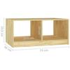 VidaXL Table basse 75x50x33,5 cm Bois de pin massif 809906