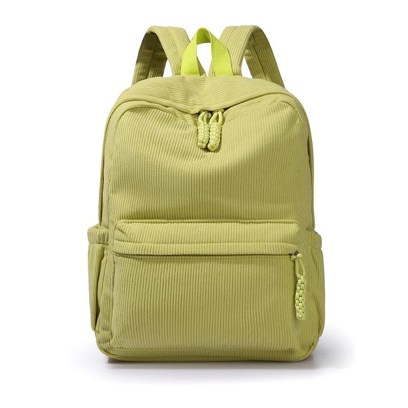 Spring corduroy small backpack female new college student backpack casual versatile large capacity travel backpack