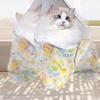 Cat Wrap Multifunctional Cat Wrap For Cutting Nails Cute Prints Sticker Cloth:Self-Adherent