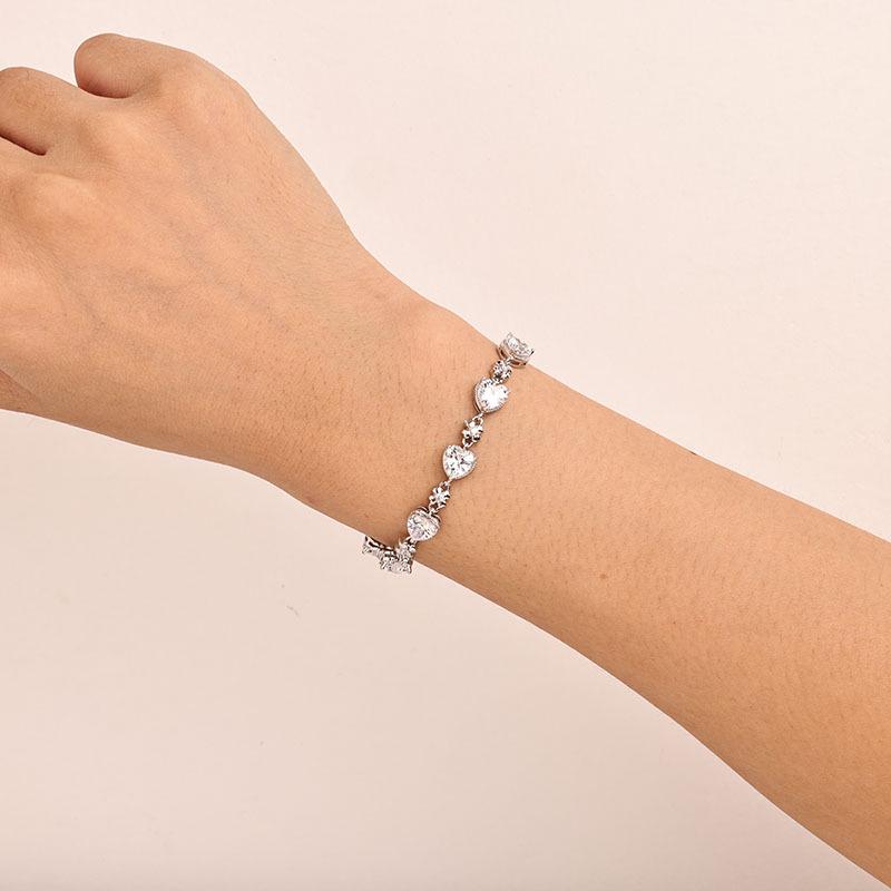 European & American Color Zircon Bracelet - High-End Fashion Women's Jewelry