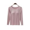 Modal Long-Sleeve Women's Base Shirt with Chest Pads, No Underwire, Integrated Cup, Autumn/Winter Outerwear & Sleepwear