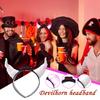 Costume Horns Headband Halloween Headdress With LED Lights Adjustable Headdress For Girls Men Women Kids Teens Dancers Event