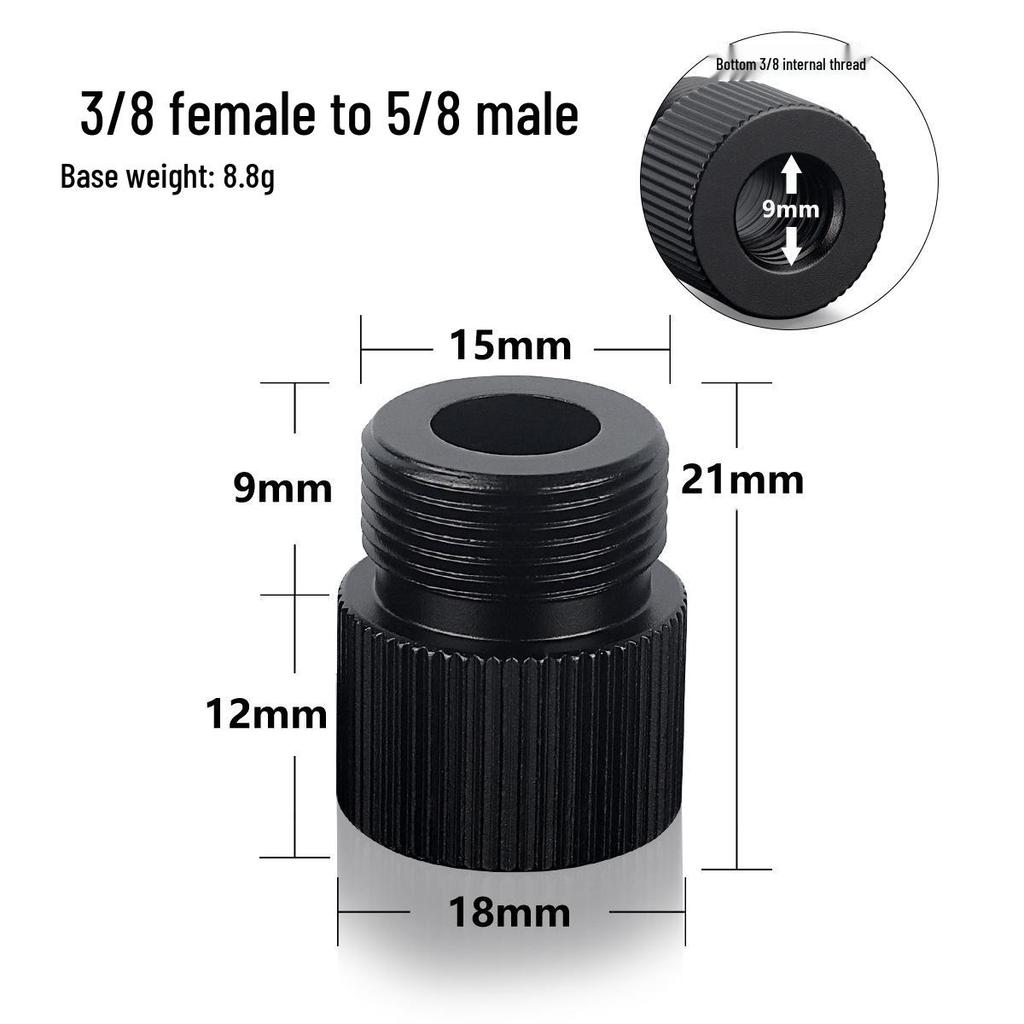 3/8 auf 5/8 Mikrofon-Spinne Adapter: Metallschrauben-Konverter und Klippzubehör für Magic Arm