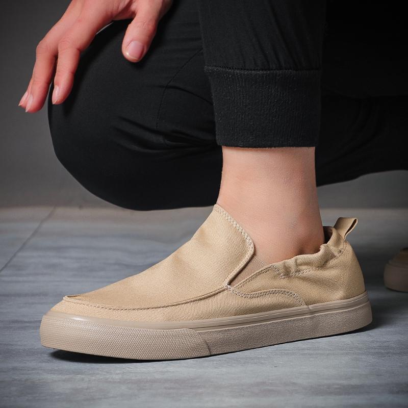 

Модная мужская парусиновая обувь Высокое качество Повседневные кроссовки Дышащая Износостойкая Удобная С круглым носком Обувь на плоской подошве Zapatos Hombre BD25005 38 хаки