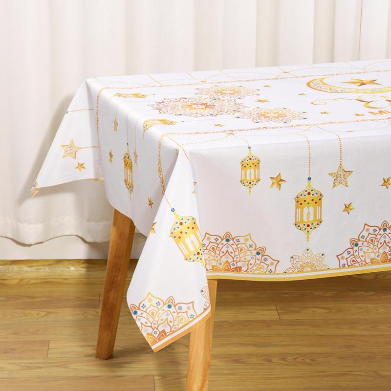 Eid Mubarak Tablecloths Ramadan Decoration for Home 2026 Islamic Muslim Party Supplies Ramadan Kareem Mubarak Eid Al Adha Gifts