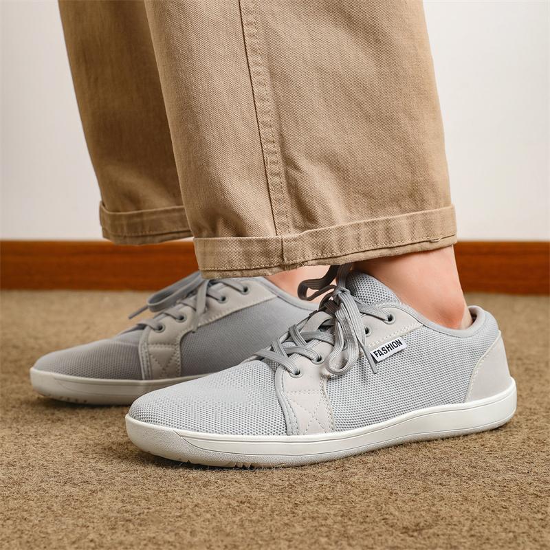 Wide Toe Mesh Casual Sports Shoes Breathable Lightweight Walking Shoes Training Exercise Sneakers Leisure Flats