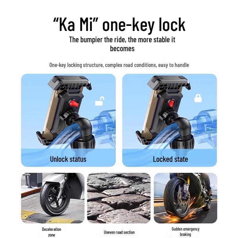 UGREEN LP818 2025 Anti-Shake Motorcycle & E-Bike Phone Holder