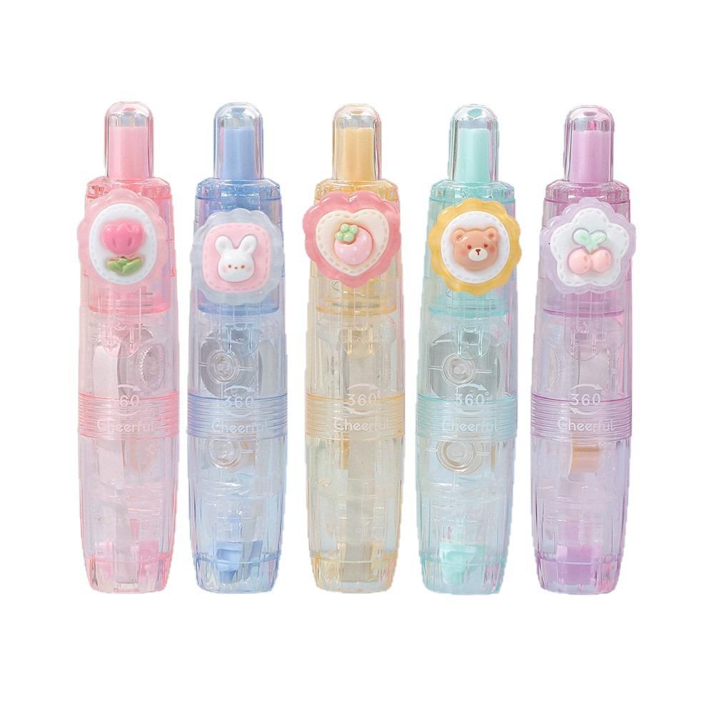 

5pcs/Set Transparent Color Correction Tape Press Type Student Alteration Tape School Supplies