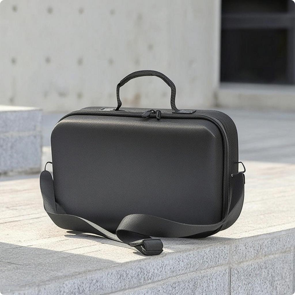 Console Case with Compartments Shockproof Hard Shoulder Strap Portable for Fans, Commuters
