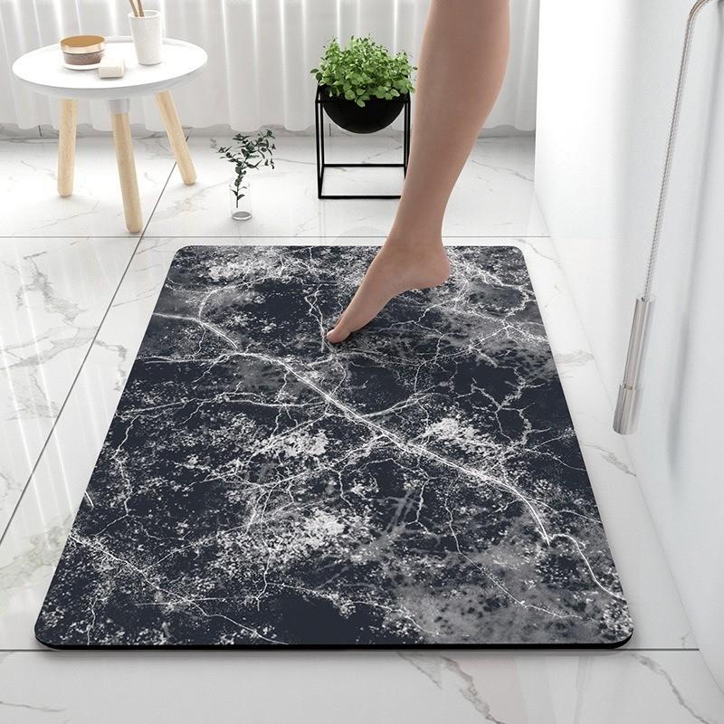 Marble Diatom Mud Mat Bathroom Quick Drying Moisture-wicking Mat Entry Door Toilet Door Toilet Slip-resistant Mat