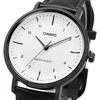 Casio Analog Quartz Women's Watch LTP-VT03BL-7B White Black Leather Band Imported Model