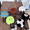 Plush Sports Ball Earphone Bag & Keychain – Cartoon Tennis, Basketball & Fitness Figure Pendant