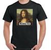 Pondělí Lisa Tričko Pánské Vtipné Mona Lisa Parodie Rozcuchané Vlasy Práce Kancelářský Humor Vrchol