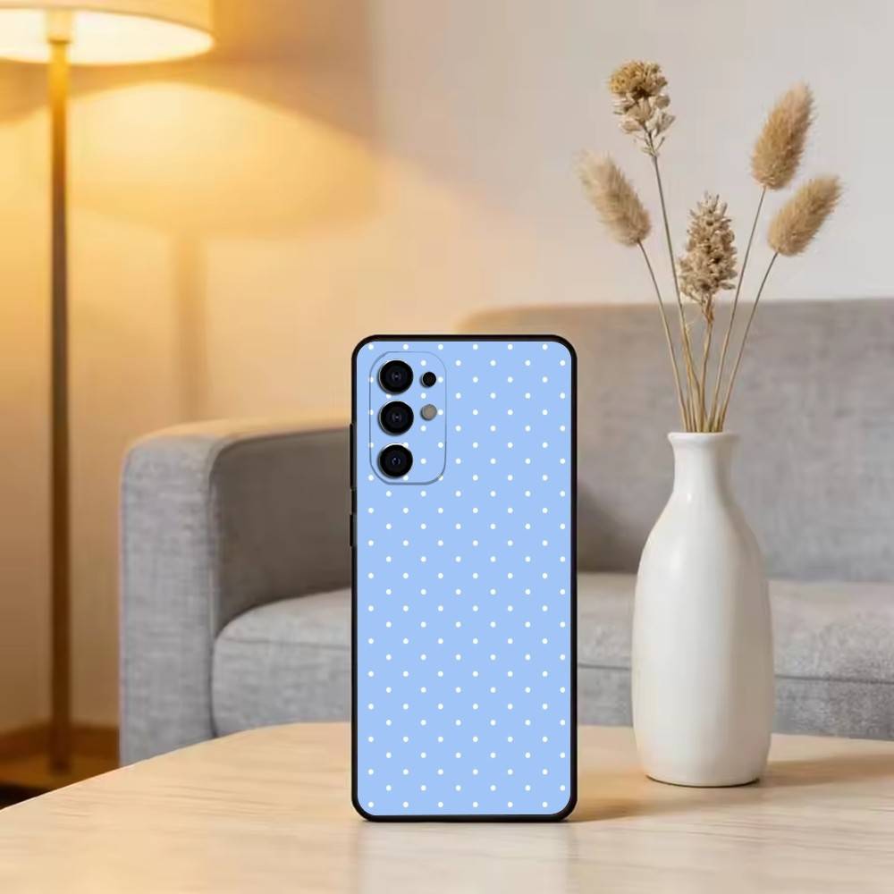 Classic Polka Dot Phone Case For Samsung S25,S24,S21,S22,S23,S30,Ultra,S20,Plus,Fe,Lite,Note,10,Black Cover